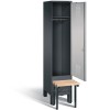 1-person clothing locker with pre-built bench (Evo)